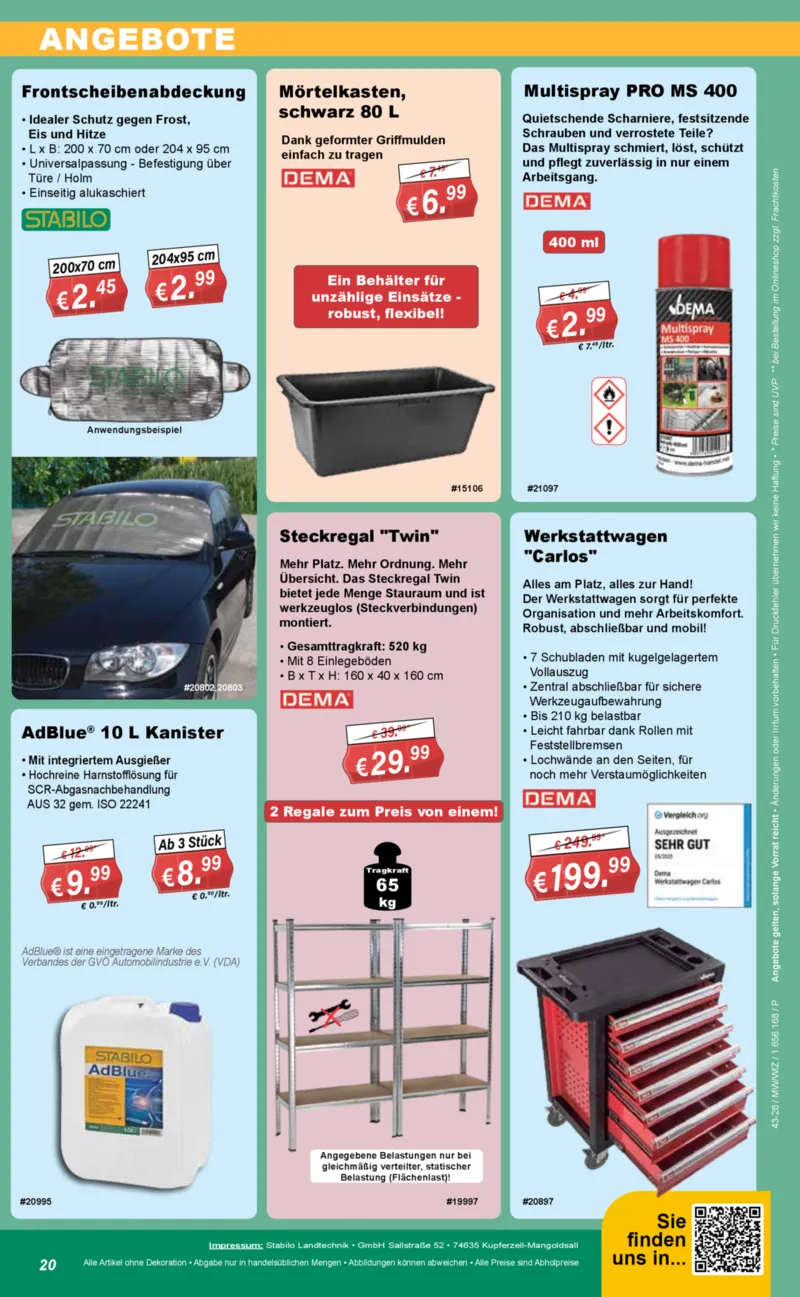 Stabilo Fachmarkt Prospekt vom 21.10.2026, Seite 20