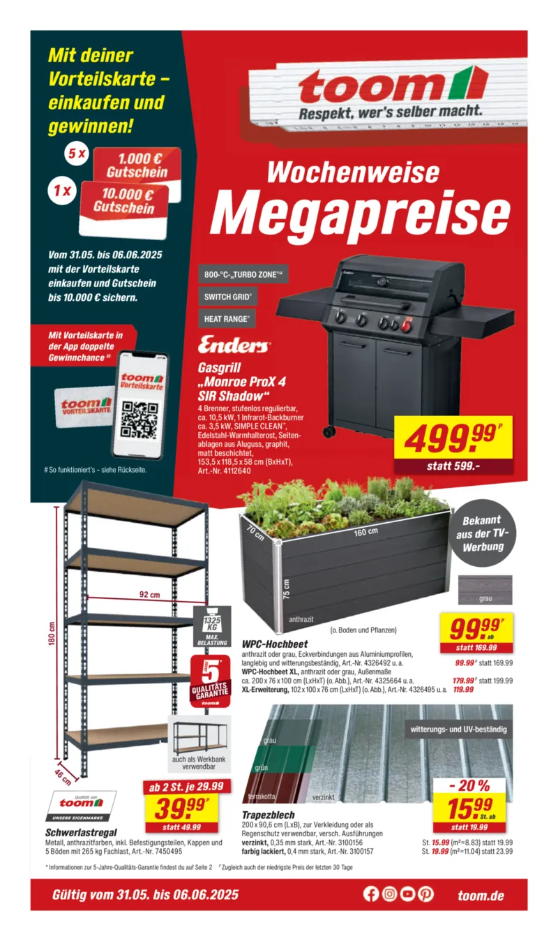 toom Prospekt vom 31.05.2025, Seite 1