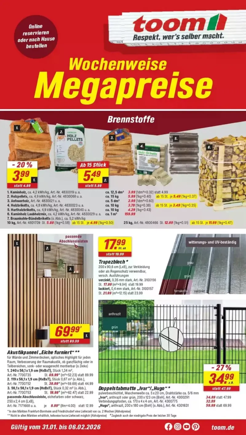 toom Prospekt vom 31.01.2026, Seite 1