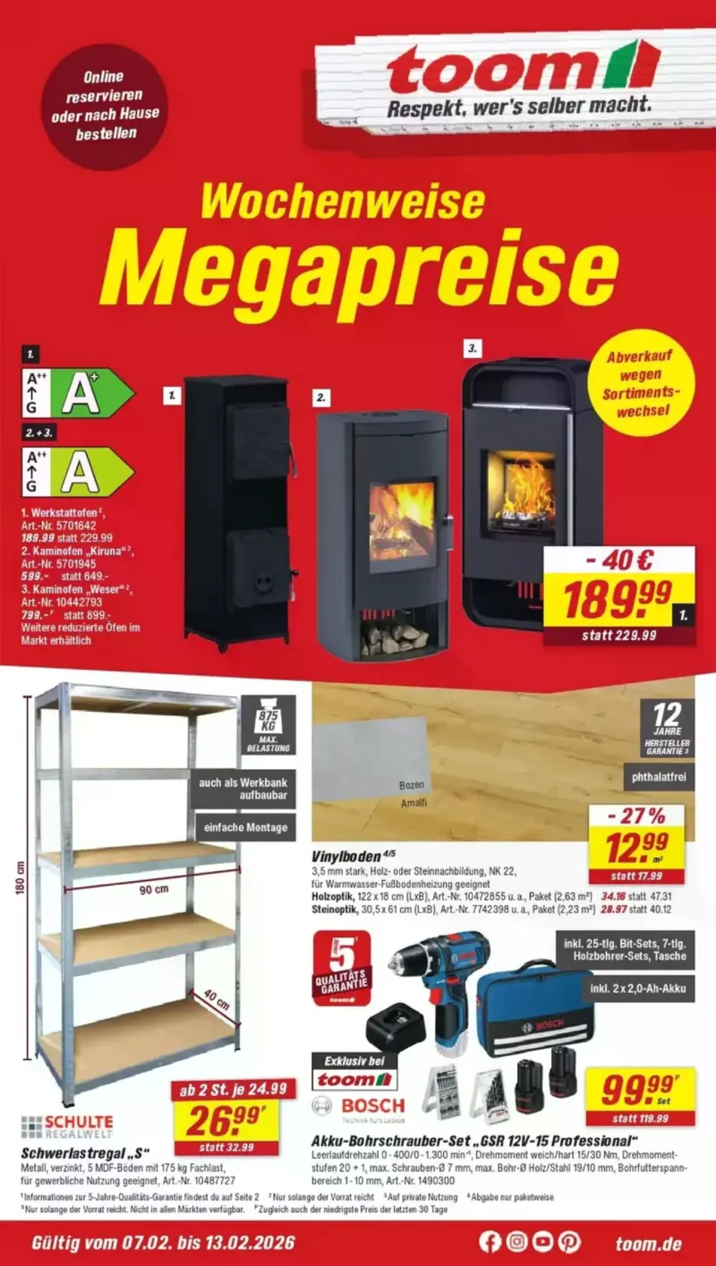 toom Prospekt vom 07.02.2026, Seite 1