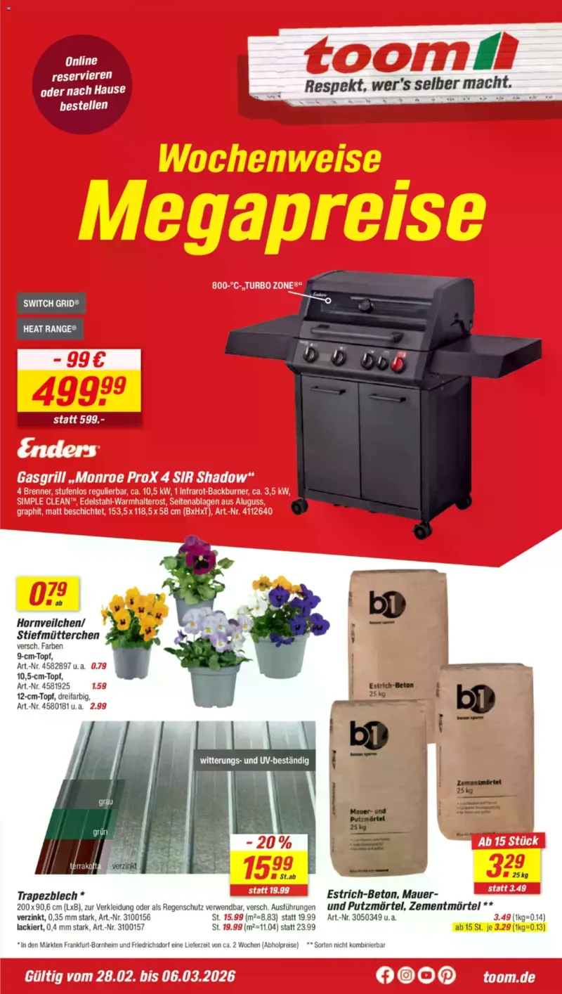 toom Prospekt vom 28.02.2026, Seite 1