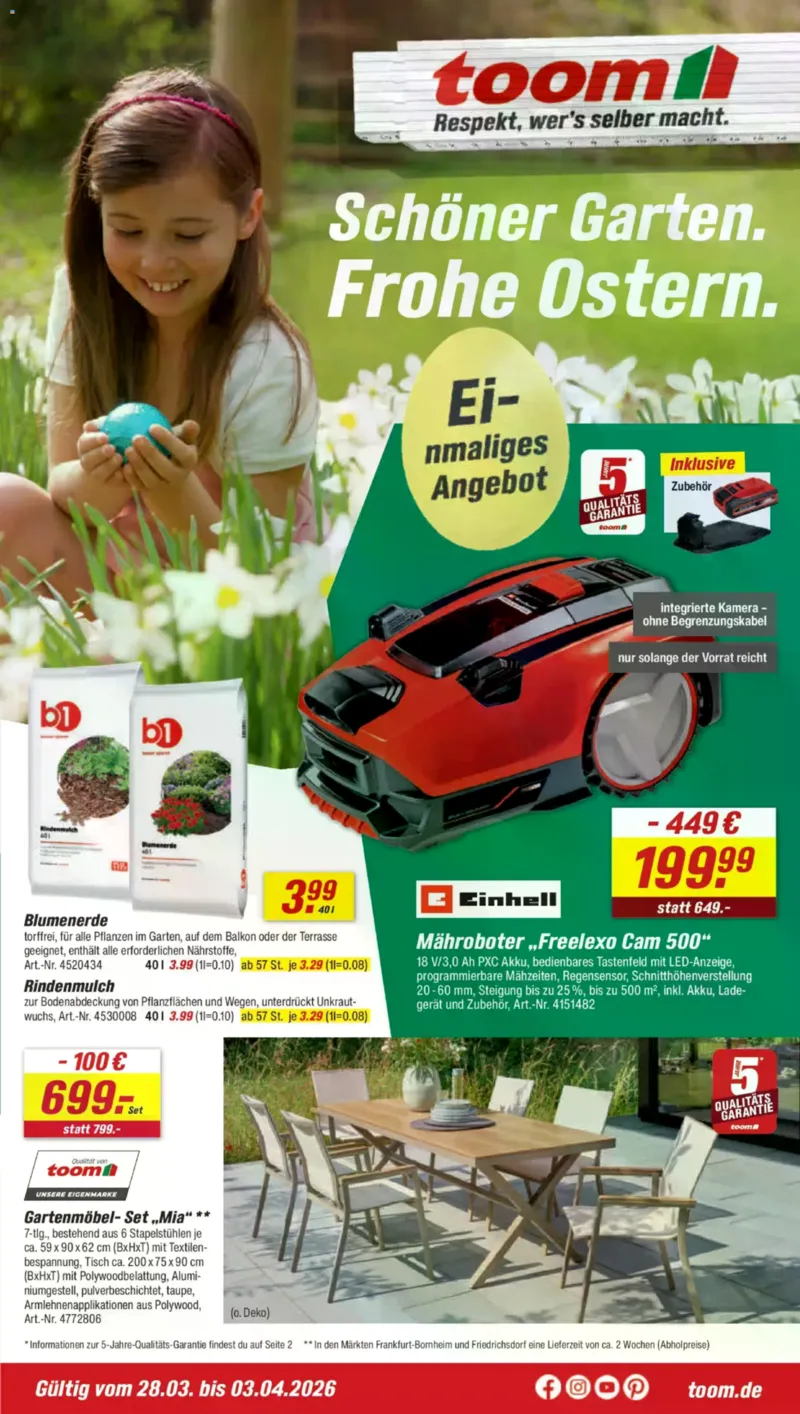 toom Prospekt vom 28.03.2026, Seite 1