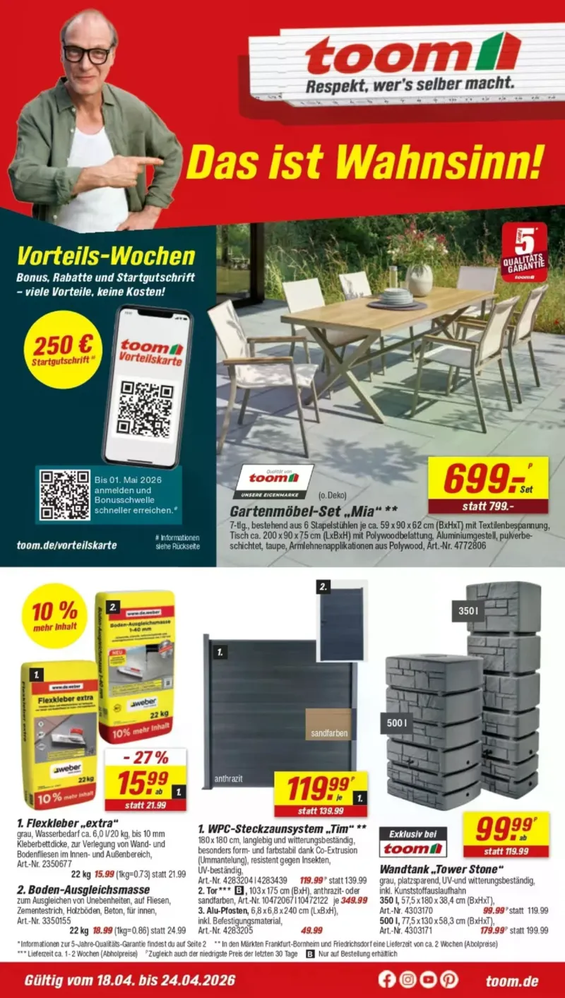toom Prospekt vom 18.04.2026, Seite 1