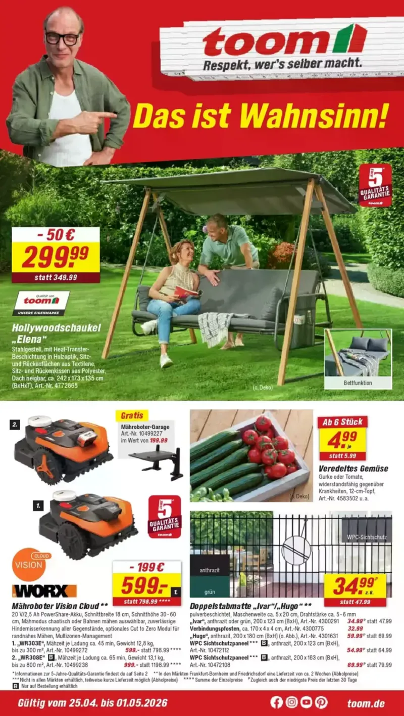 toom Prospekt vom 25.04.2026, Seite 1