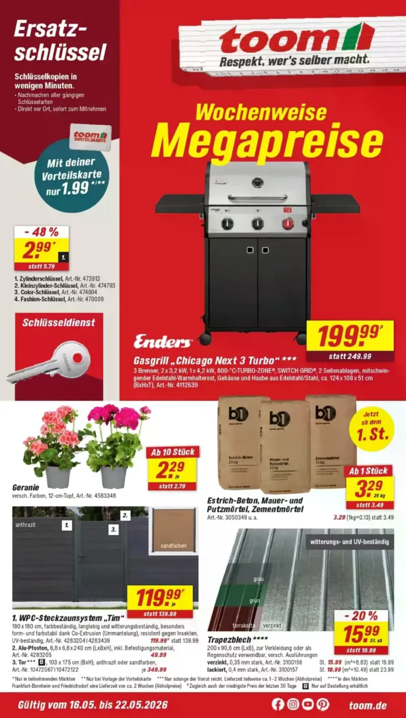 toom Prospekt vom 16.05.2026, Seite 1