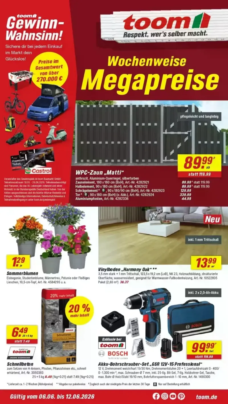 toom Prospekt vom 06.06.2026, Seite 1
