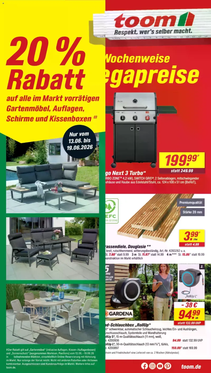toom Prospekt vom 13.06.2026, Seite 1