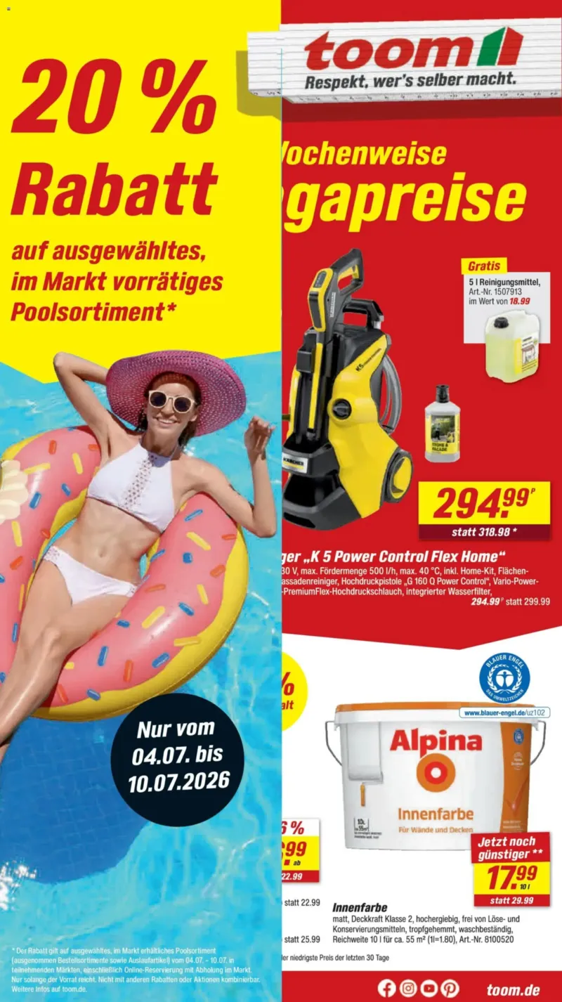 toom Prospekt vom 04.07.2026, Seite 1