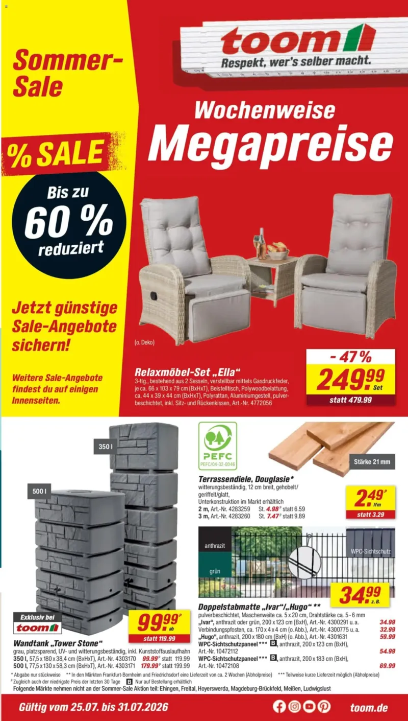 toom Prospekt vom 25.07.2026, Seite 1