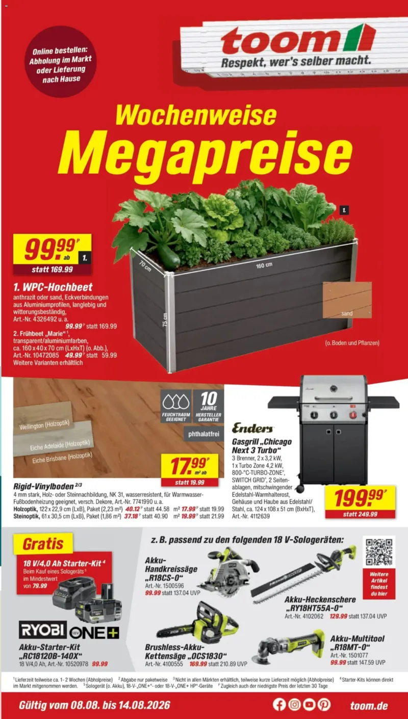 toom Prospekt vom 08.08.2026, Seite 1