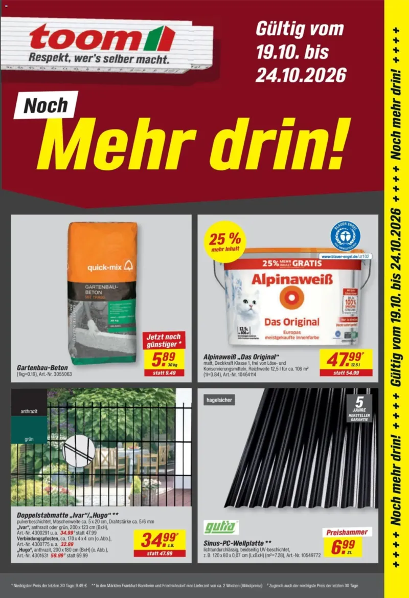 toom Prospekt vom 19.10.2026, Seite 1