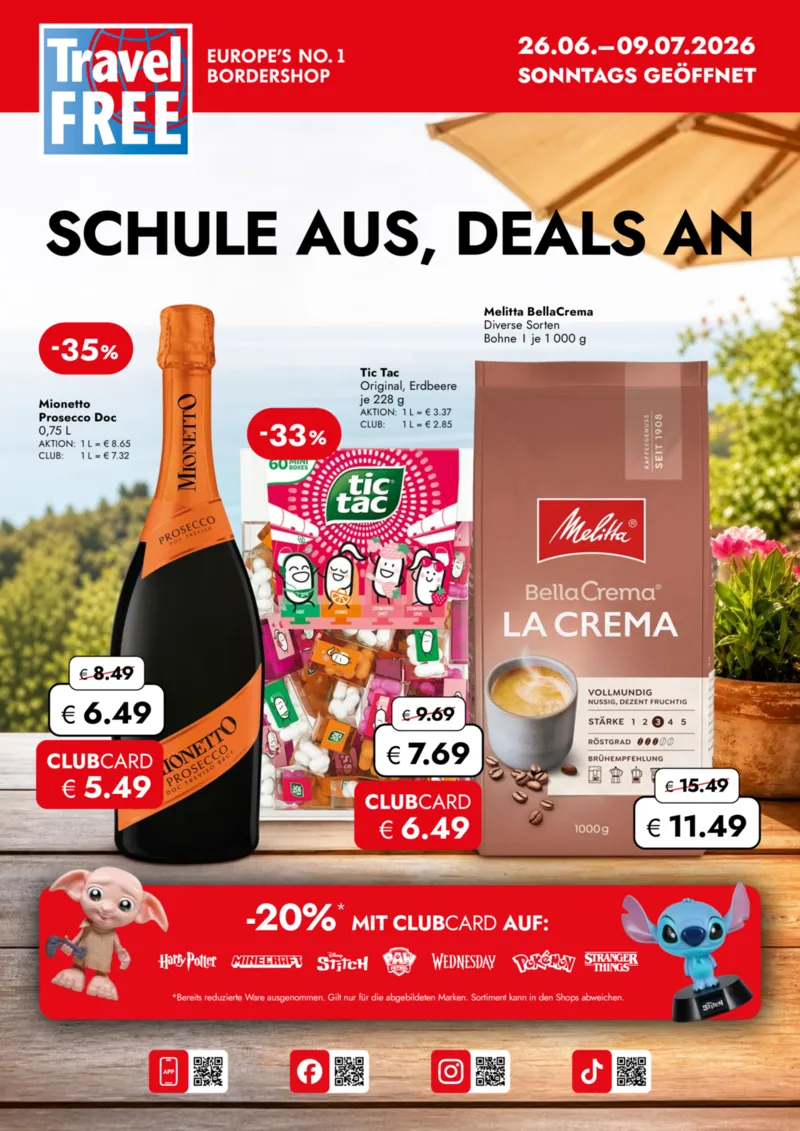 Travel FREE Prospekt vom 26.06.2026, Seite 1