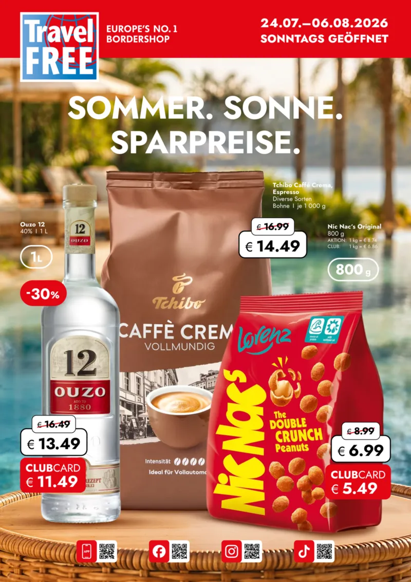 Travel FREE Prospekt vom 24.07.2026, Seite 1