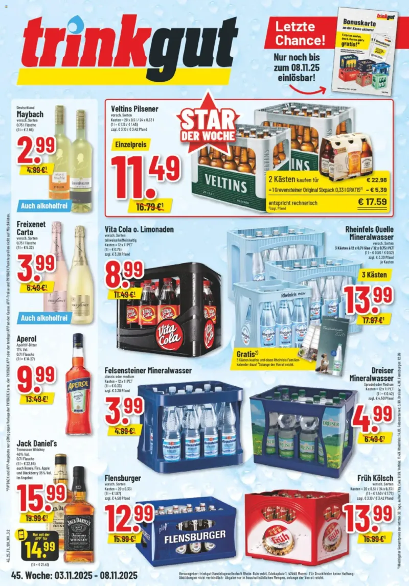 trinkgut Prospekt vom 03.11.2025, Seite 1