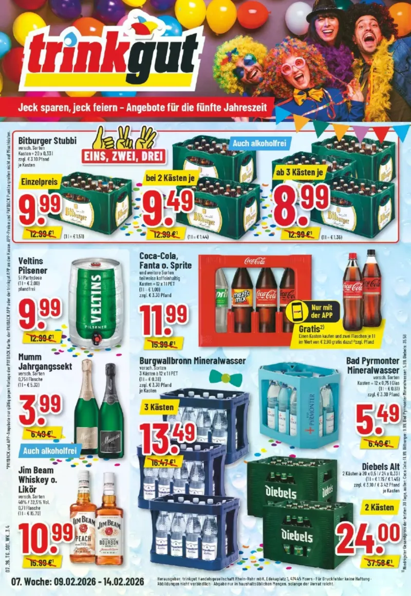 trinkgut Prospekt vom 09.02.2026, Seite 1