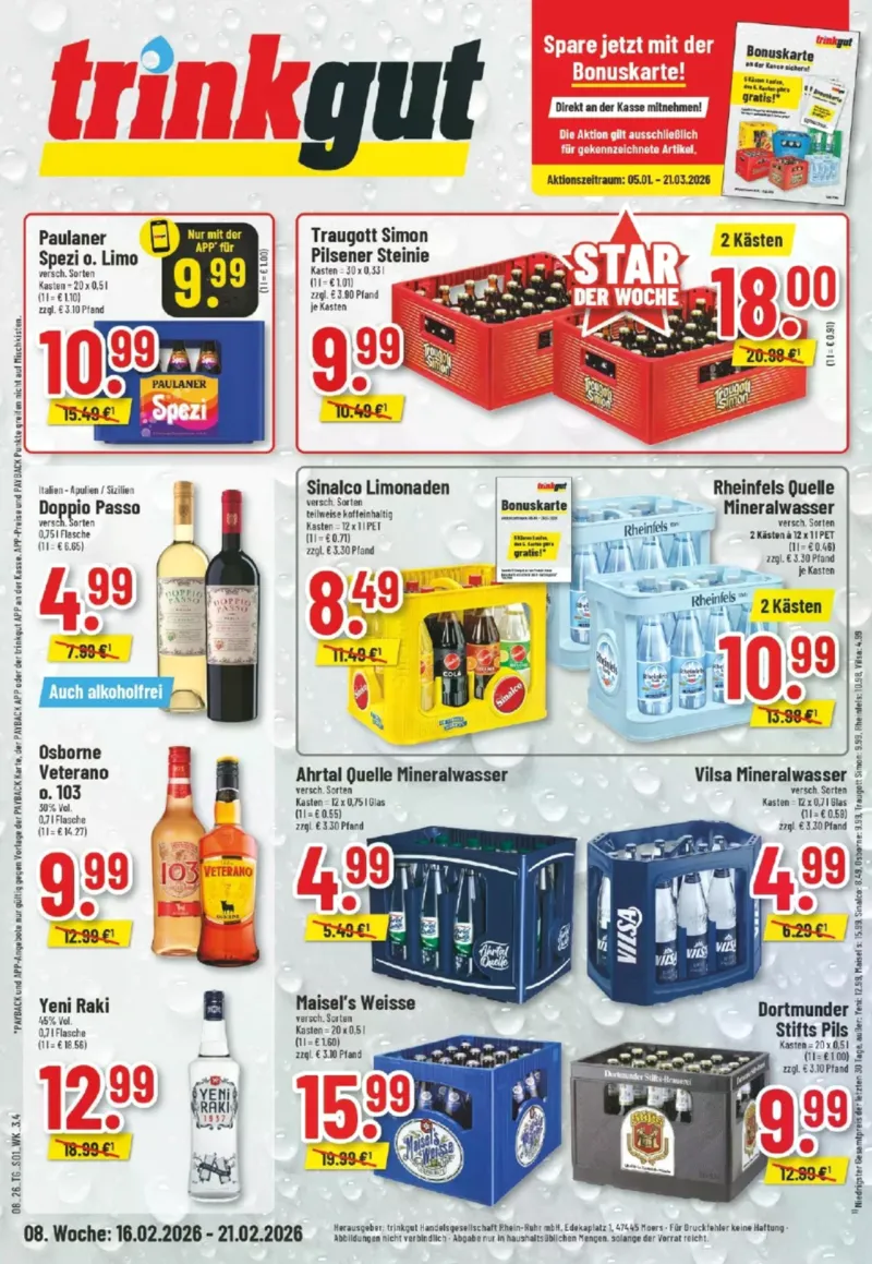 trinkgut Prospekt vom 16.02.2026, Seite 1