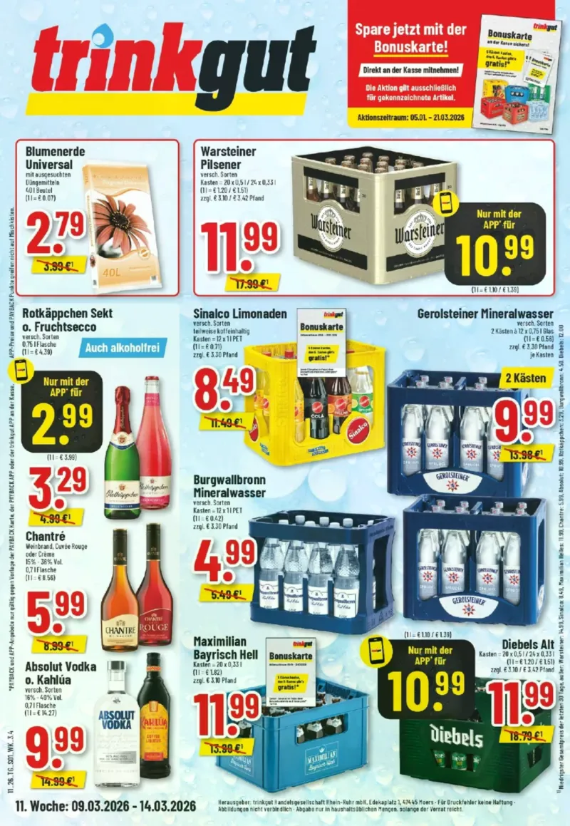 trinkgut Prospekt vom 09.03.2026, Seite 1