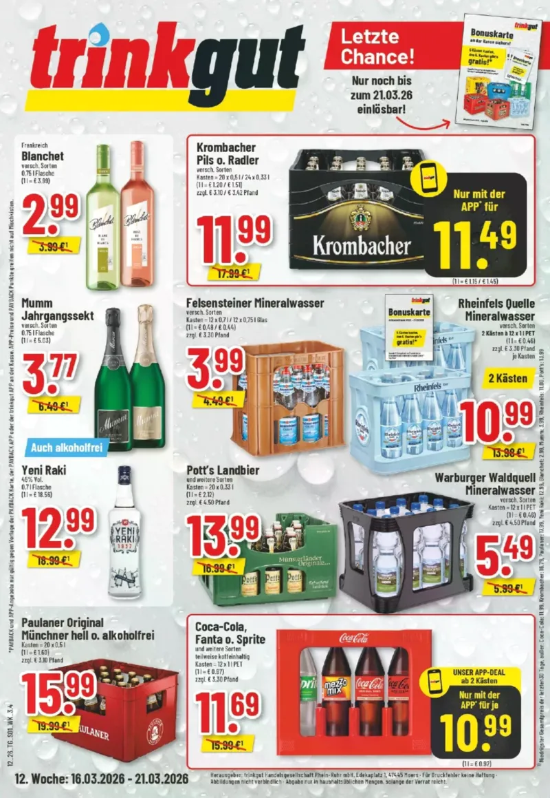 trinkgut Prospekt vom 16.03.2026, Seite 1