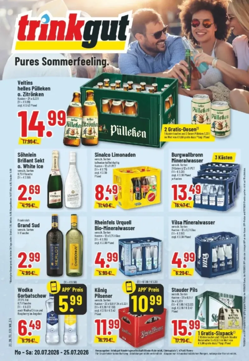 trinkgut Prospekt vom 20.07.2026, Seite 1