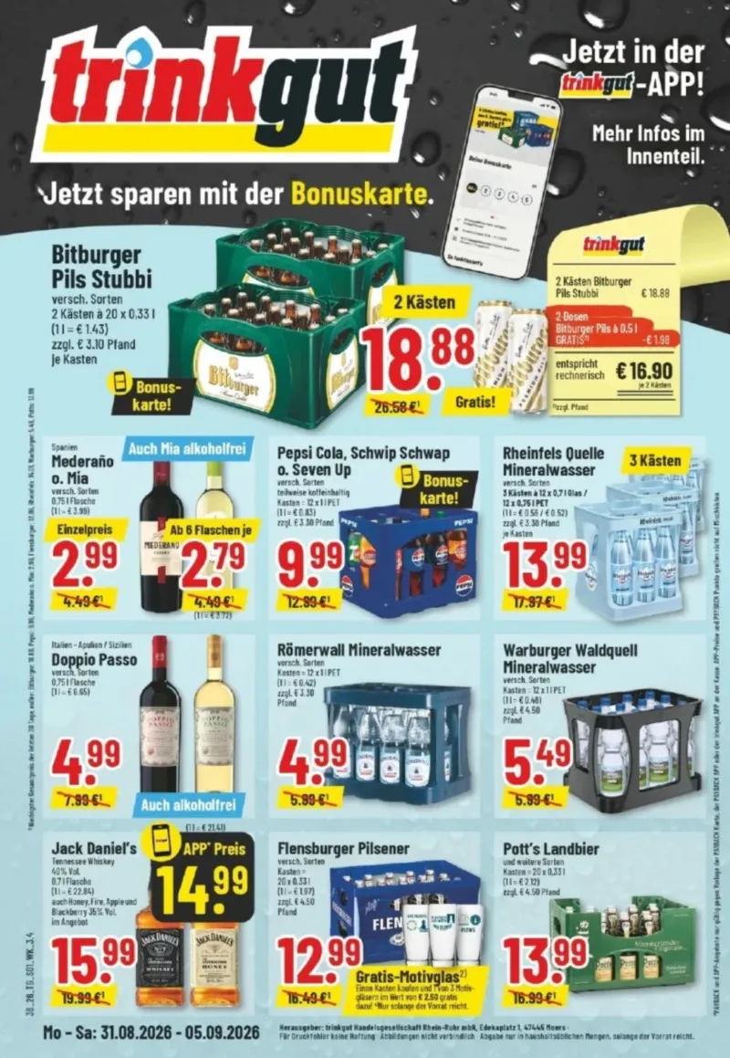 trinkgut Prospekt vom 31.08.2026, Seite 1