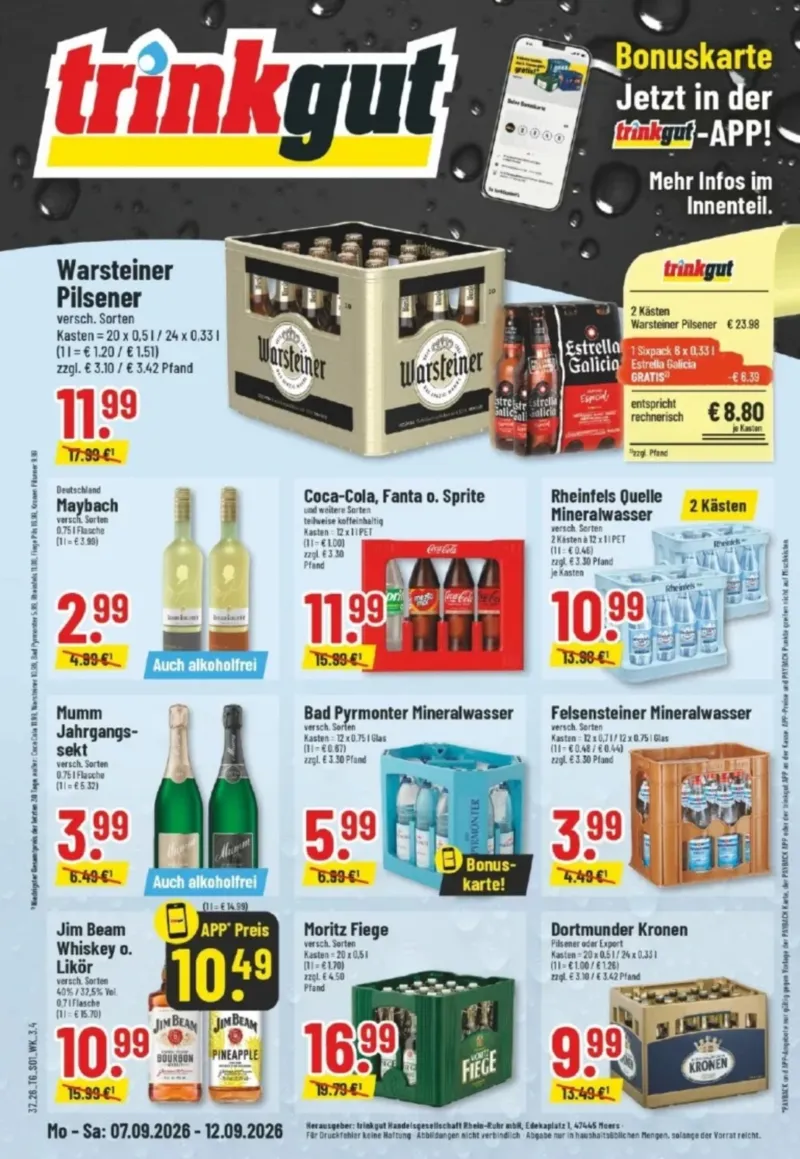 trinkgut Prospekt vom 07.09.2026, Seite 1