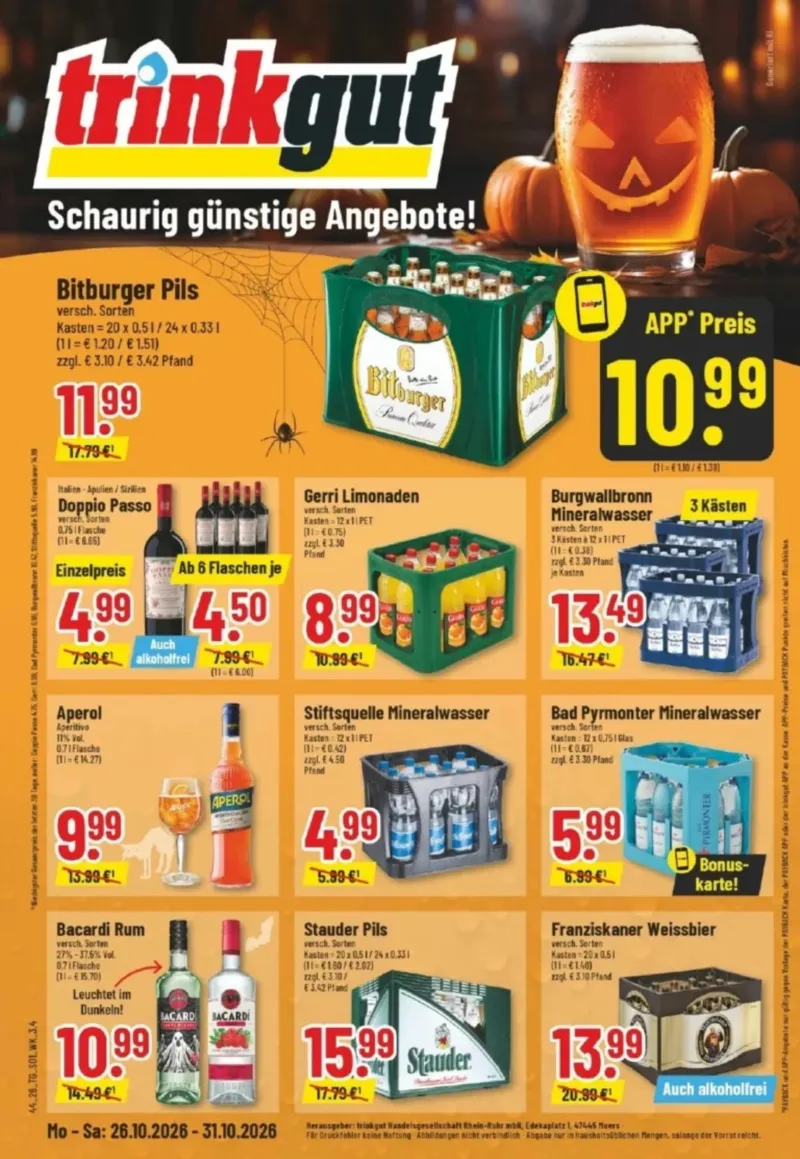trinkgut Prospekt vom 26.10.2026, Seite 1