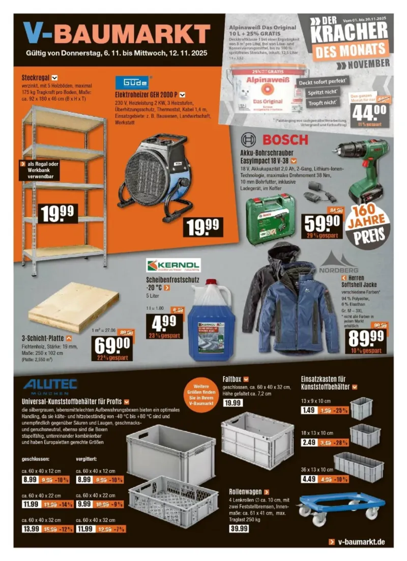 V-Baumarkt Prospekt vom 06.11.2025, Seite 1