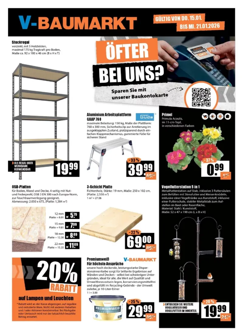 V-Baumarkt Prospekt vom 15.01.2026, Seite 1