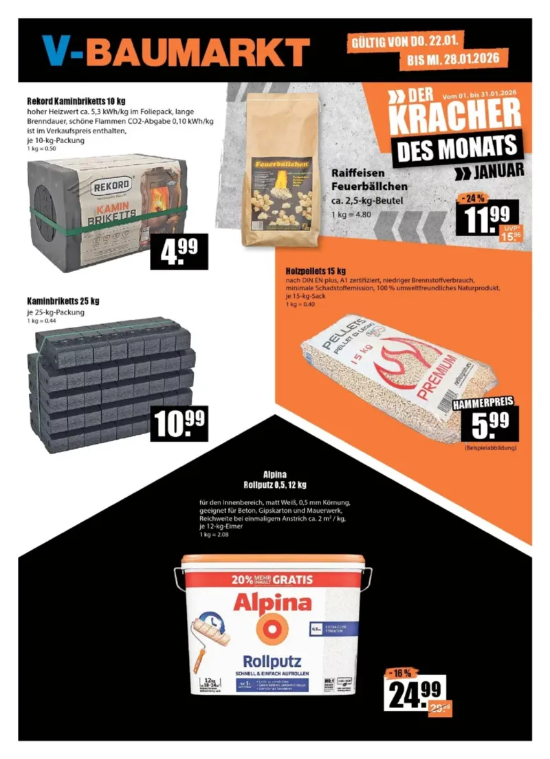 V-Baumarkt Prospekt vom 22.01.2026, Seite 1