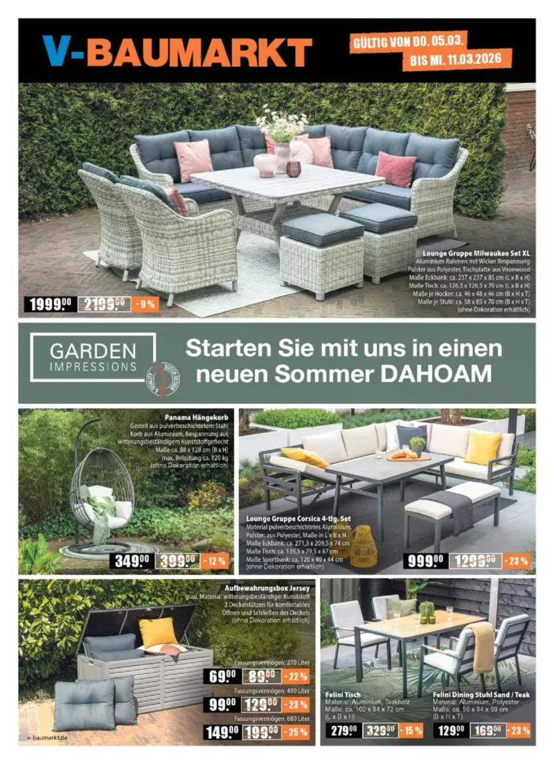 V-Baumarkt Prospekt vom 05.03.2026, Seite 1