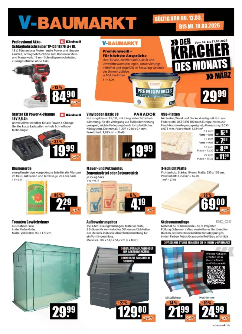 V-Baumarkt Prospekt vom 12.03.2026, Seite 1