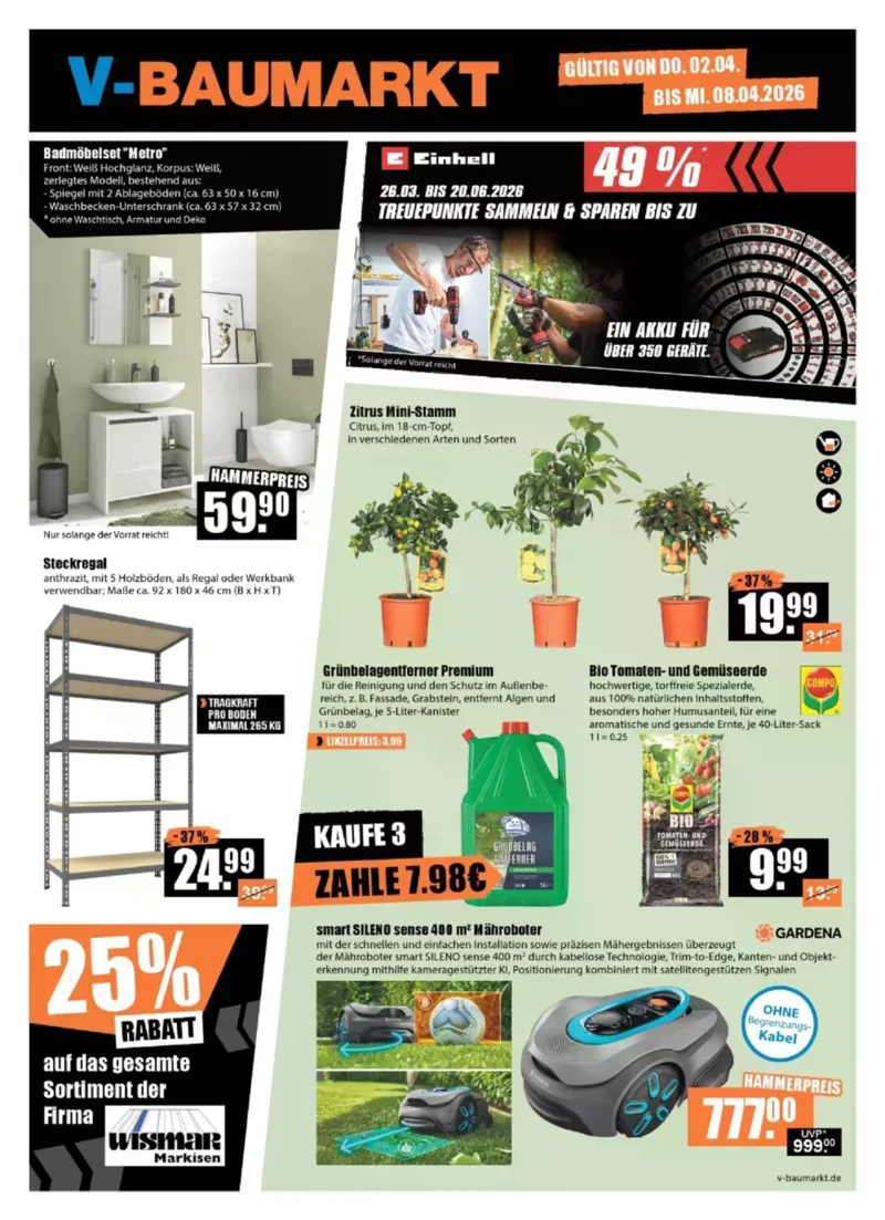 V-Baumarkt Prospekt vom 02.04.2026, Seite 1