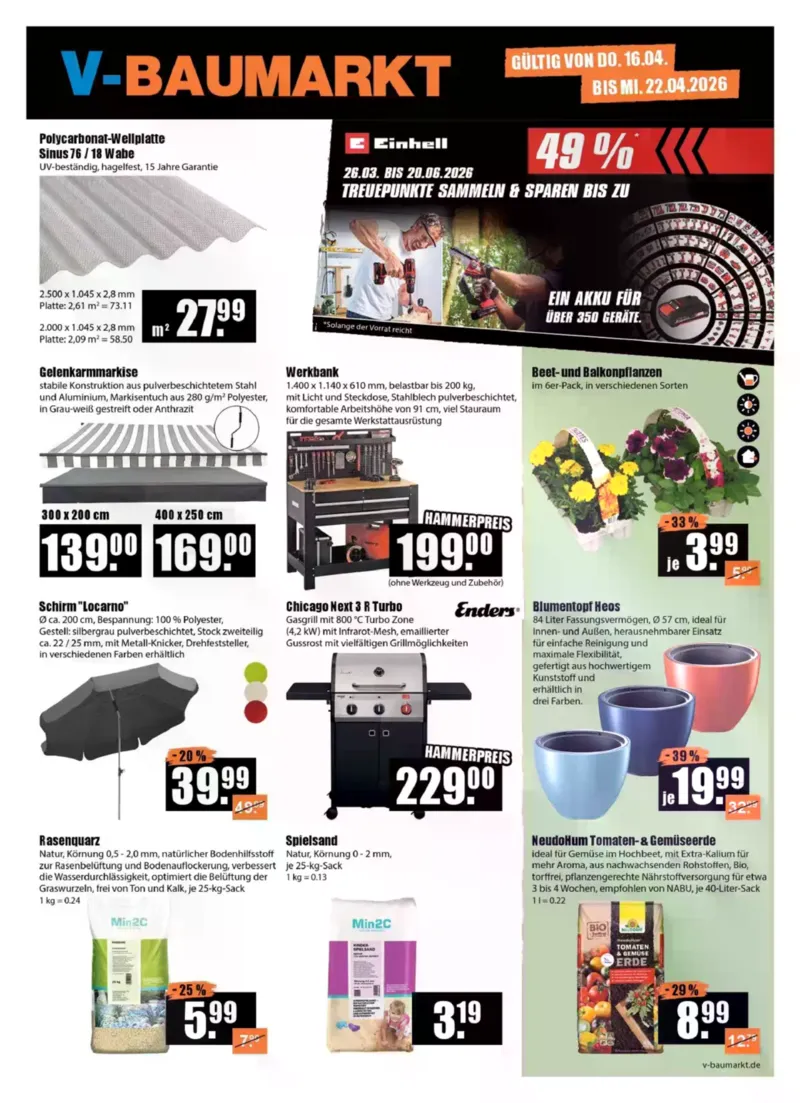 V-Baumarkt Prospekt vom 16.04.2026, Seite 1