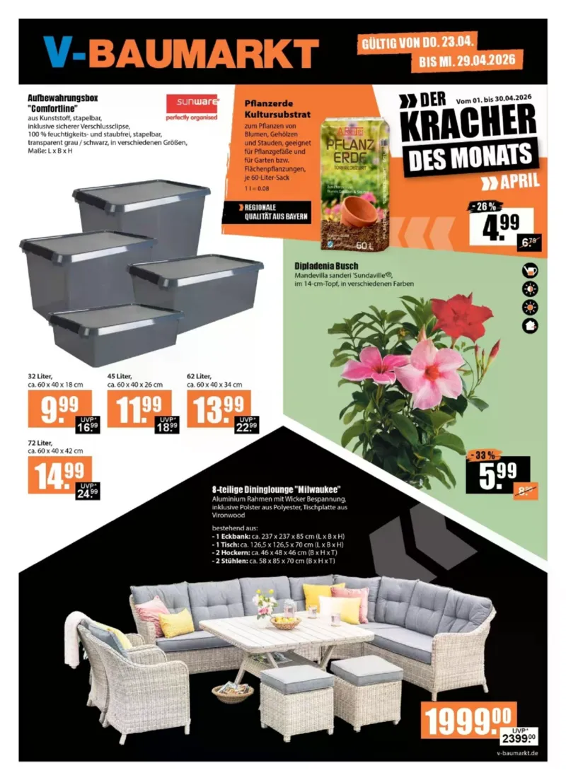 V-Baumarkt Prospekt vom 23.04.2026, Seite 1