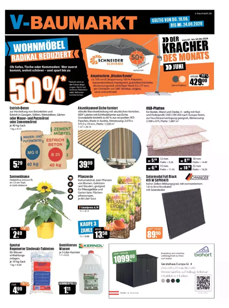 V-Baumarkt Prospekt vom 18.06.2026, Seite 1