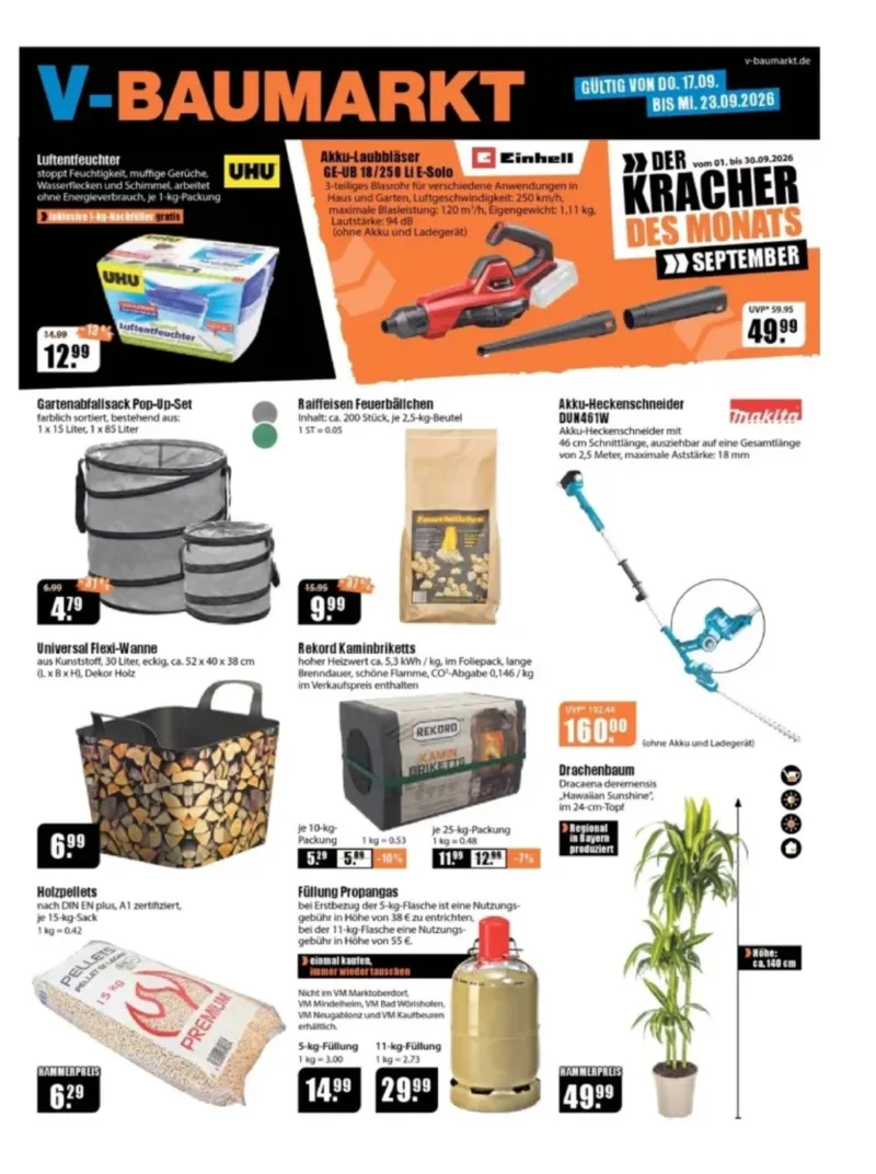 V-Baumarkt Prospekt vom 17.09.2026, Seite 1
