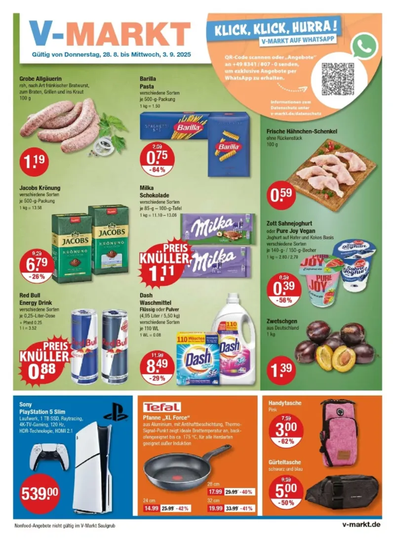 V-Markt Prospekt vom 28.08.2025, Seite 1