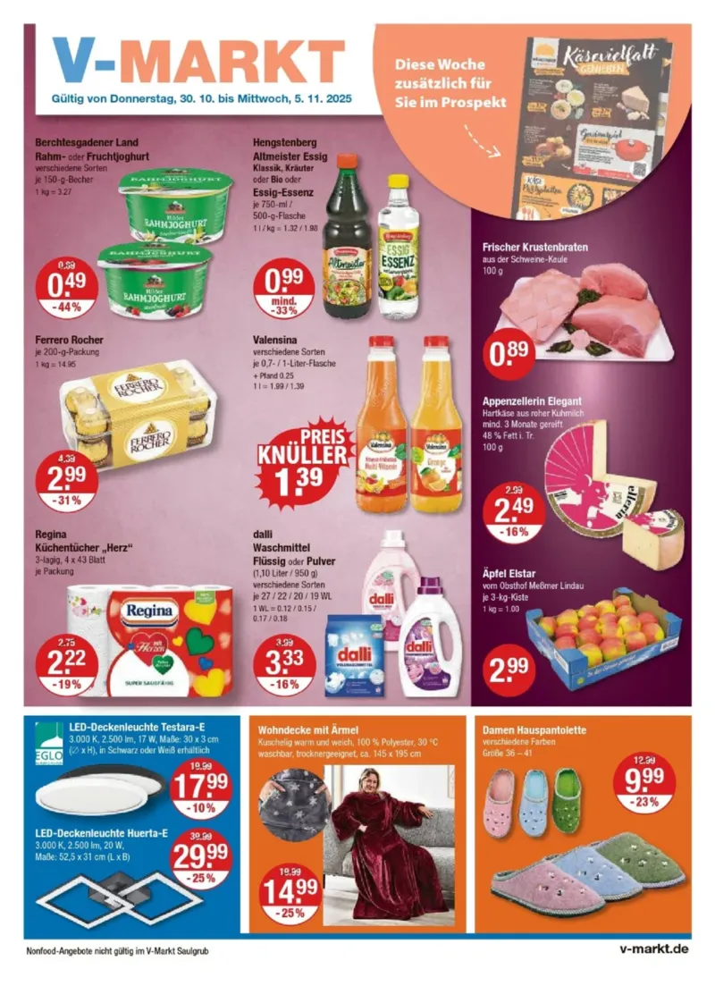 V-Markt Prospekt vom 30.10.2025, Seite 1
