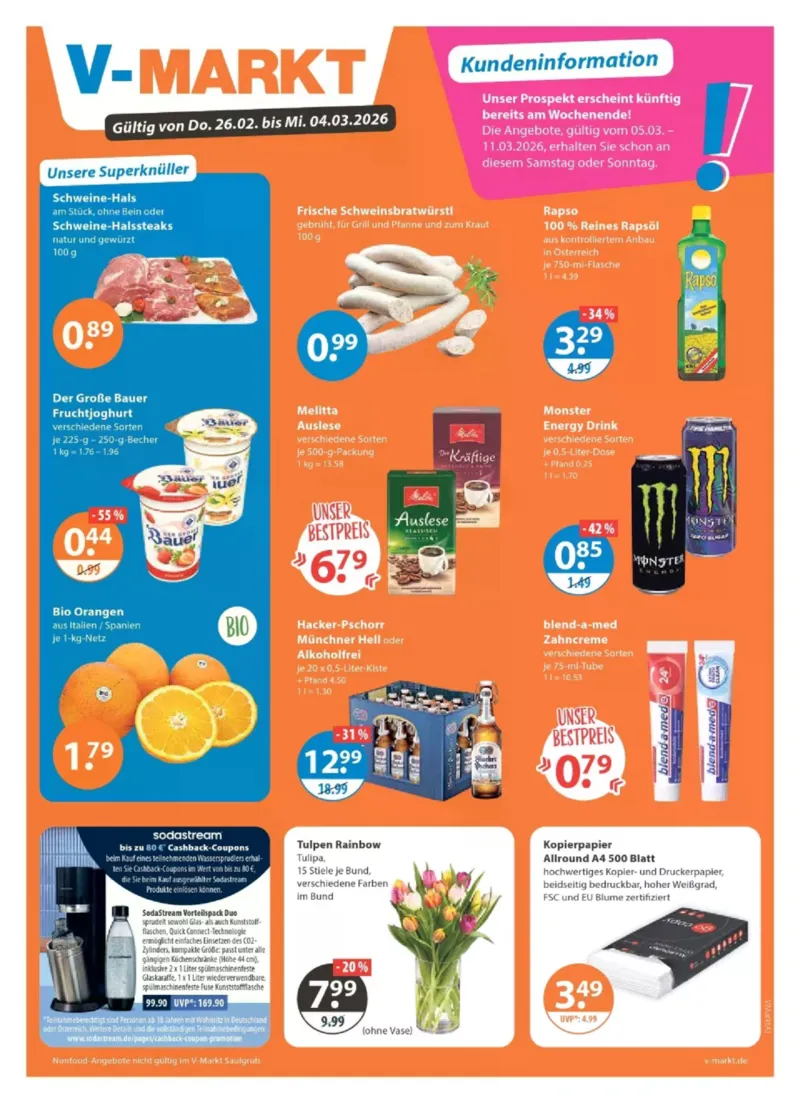 V-Markt Prospekt vom 26.02.2026, Seite 1