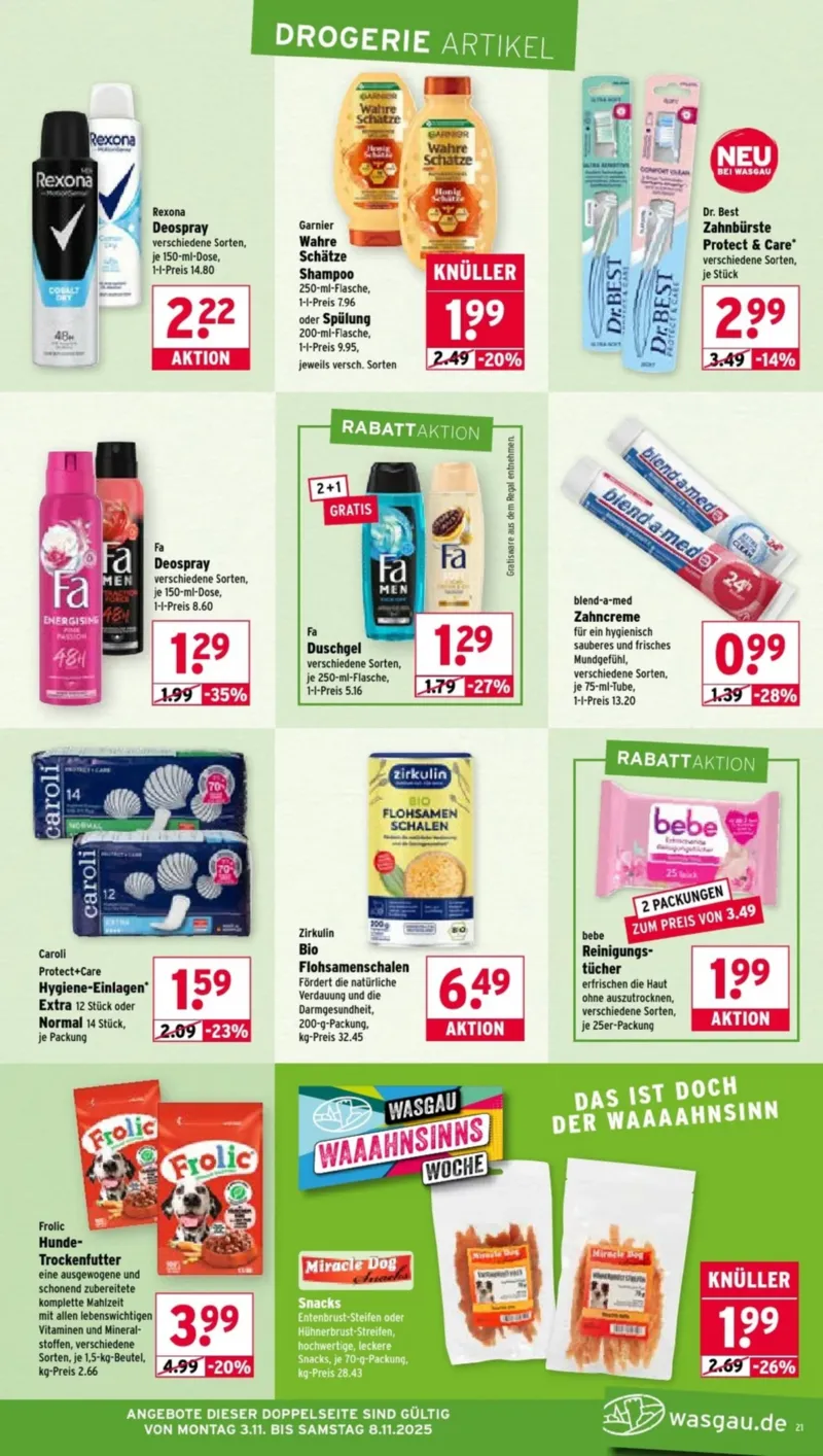 Wasgau Prospekt vom 03.11.2025, Seite 21