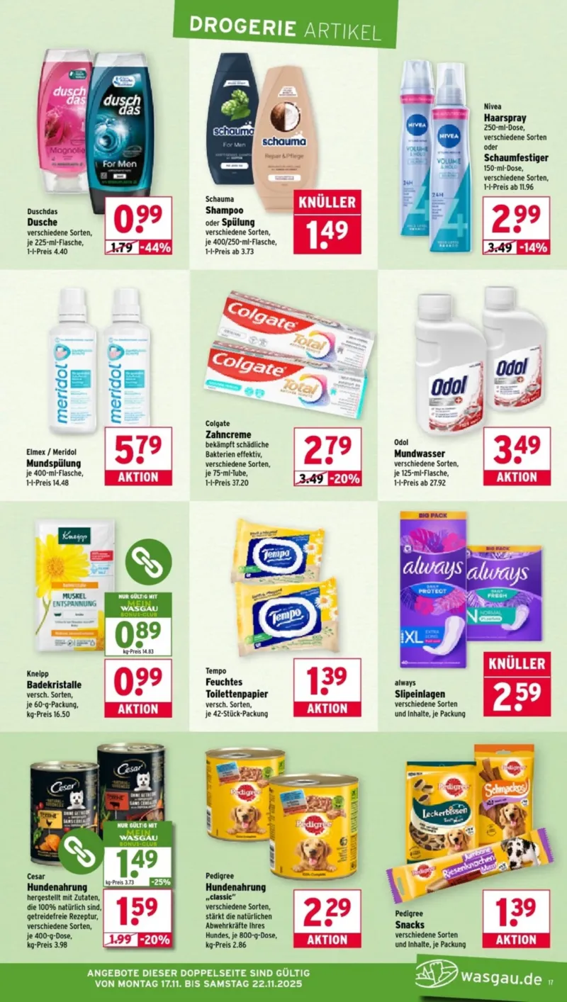 Wasgau Prospekt vom 17.11.2025, Seite 17