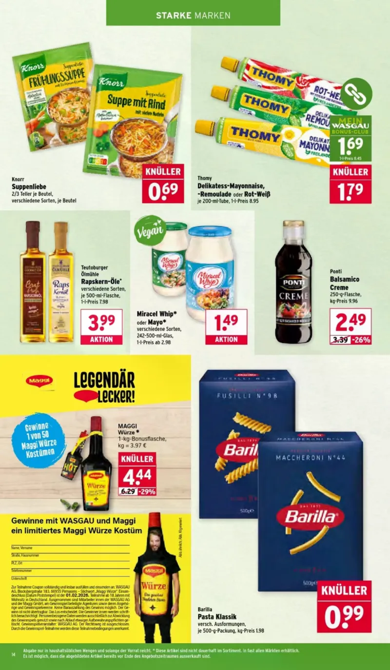 Wasgau Prospekt vom 26.01.2026, Seite 14