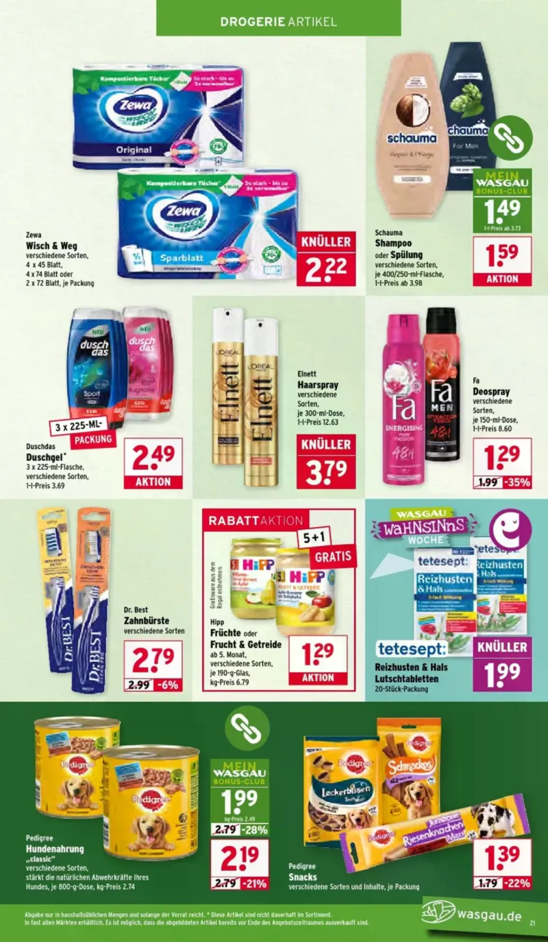 Wasgau Prospekt vom 26.01.2026, Seite 21