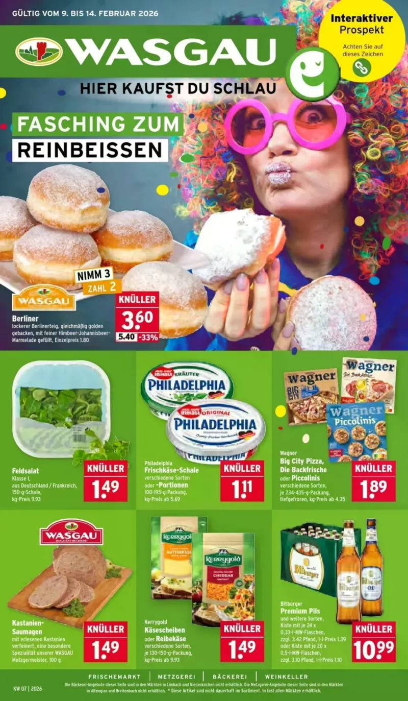 Wasgau Prospekt vom 09.02.2026, Seite 1