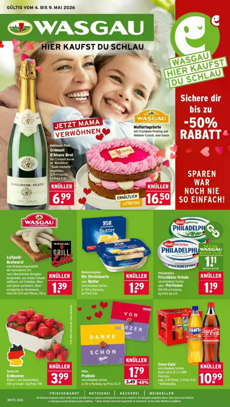 Wasgau Prospekt vom 04.05.2026, Seite 1