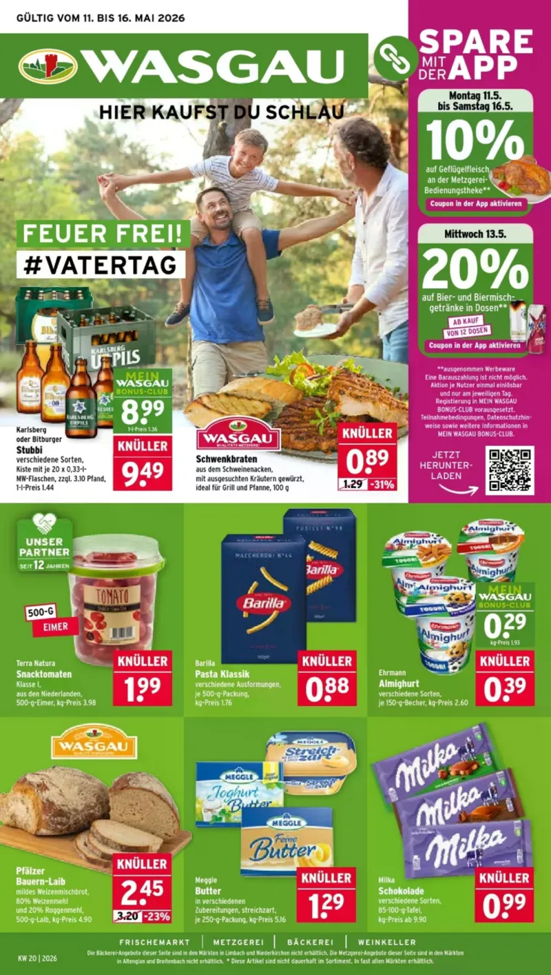 Wasgau Prospekt vom 11.05.2026, Seite 1