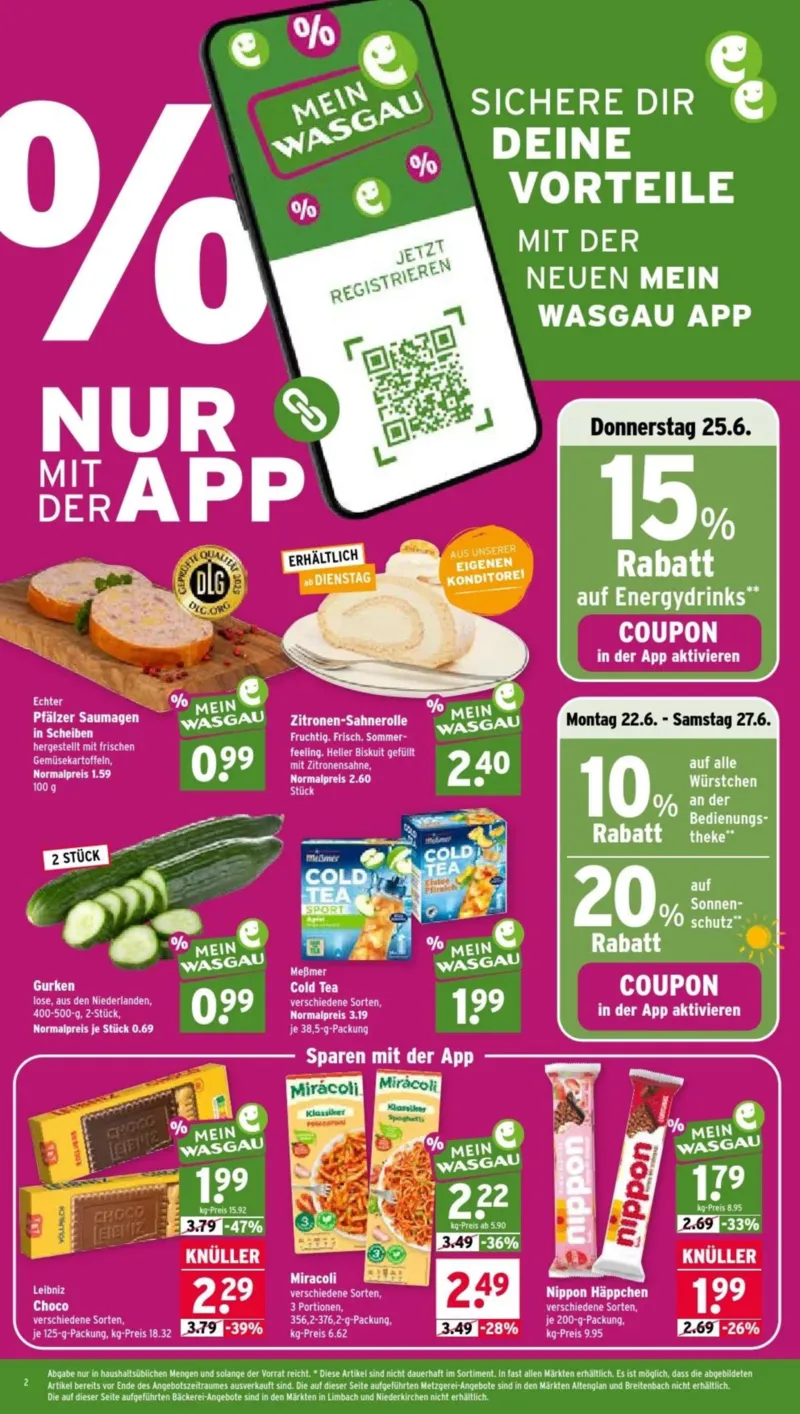 Wasgau Prospekt vom 22.06.2026, Seite 2