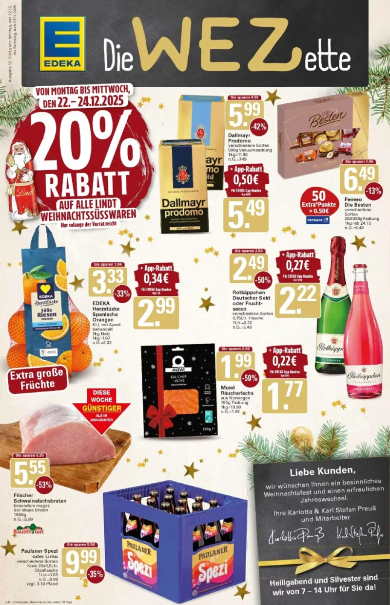 WEZ Prospekt vom 22.12.2025, Seite 1