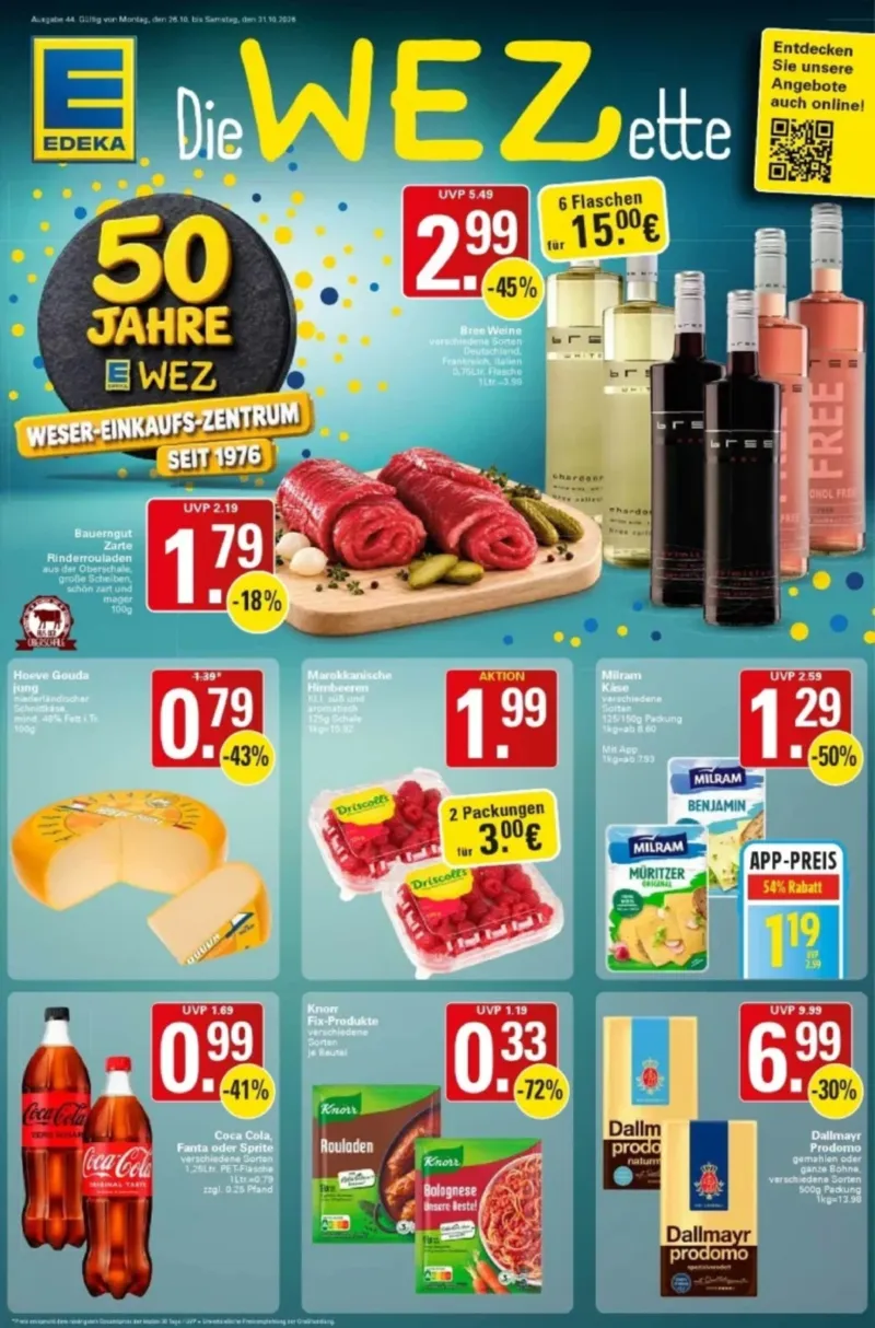 WEZ Prospekt vom 26.10.2026, Seite 1