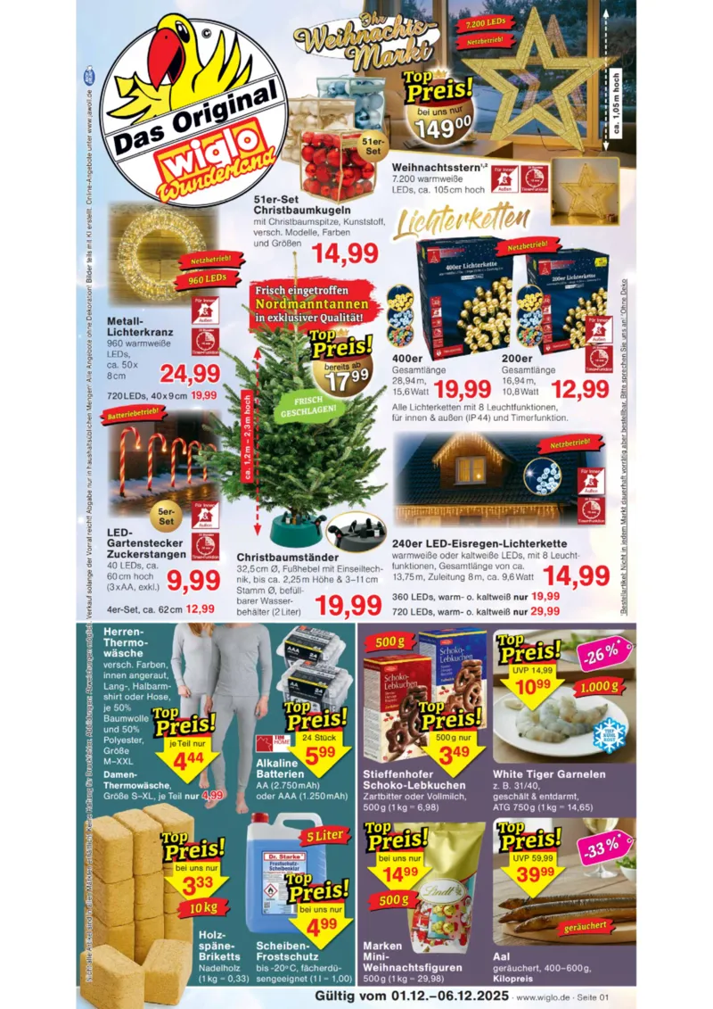 Wiglo Wunderland Prospekt vom 01.12.2025, Seite 1